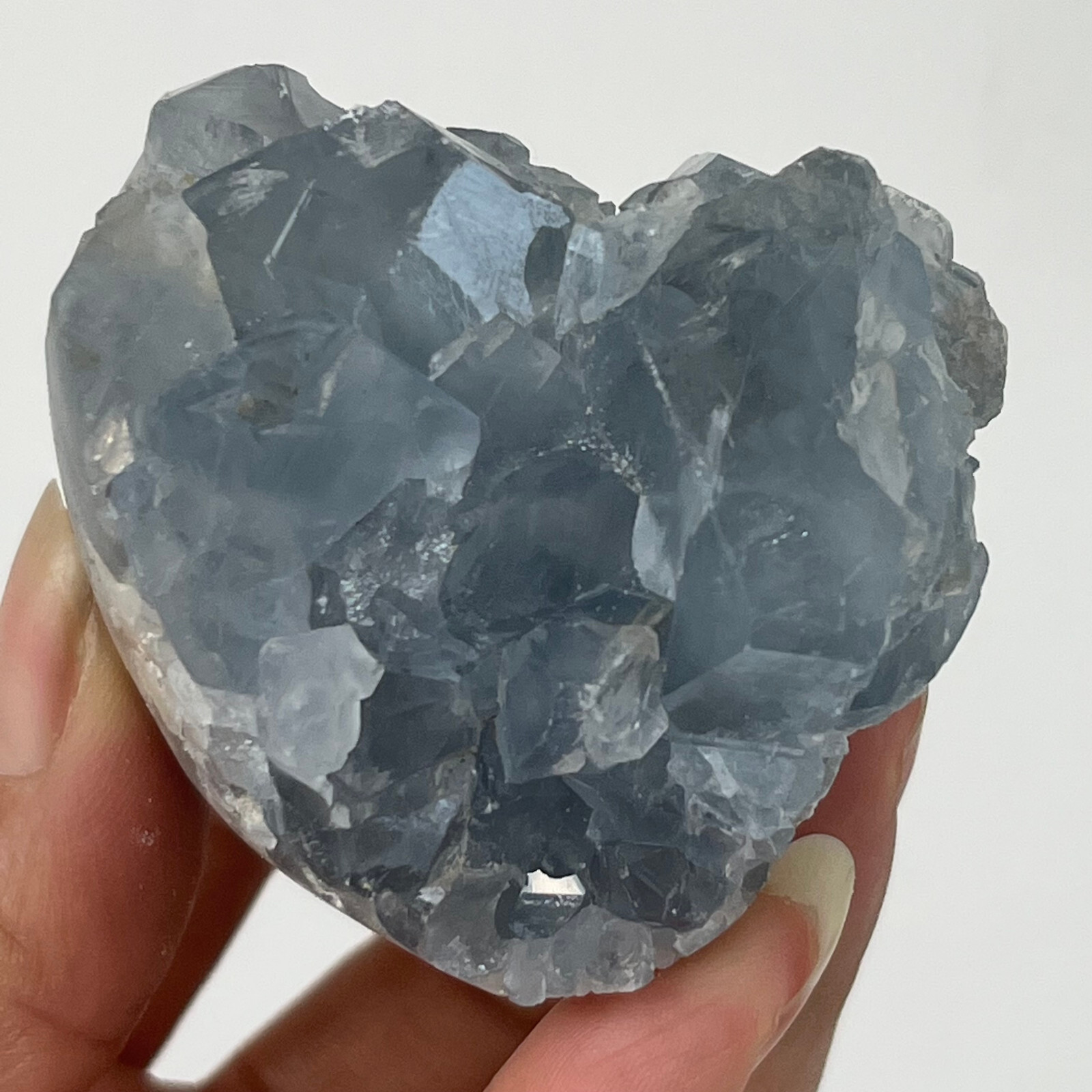 290g Natural Blue Celestite Crystal Geode Cave Mineral Specimen HEALING A54