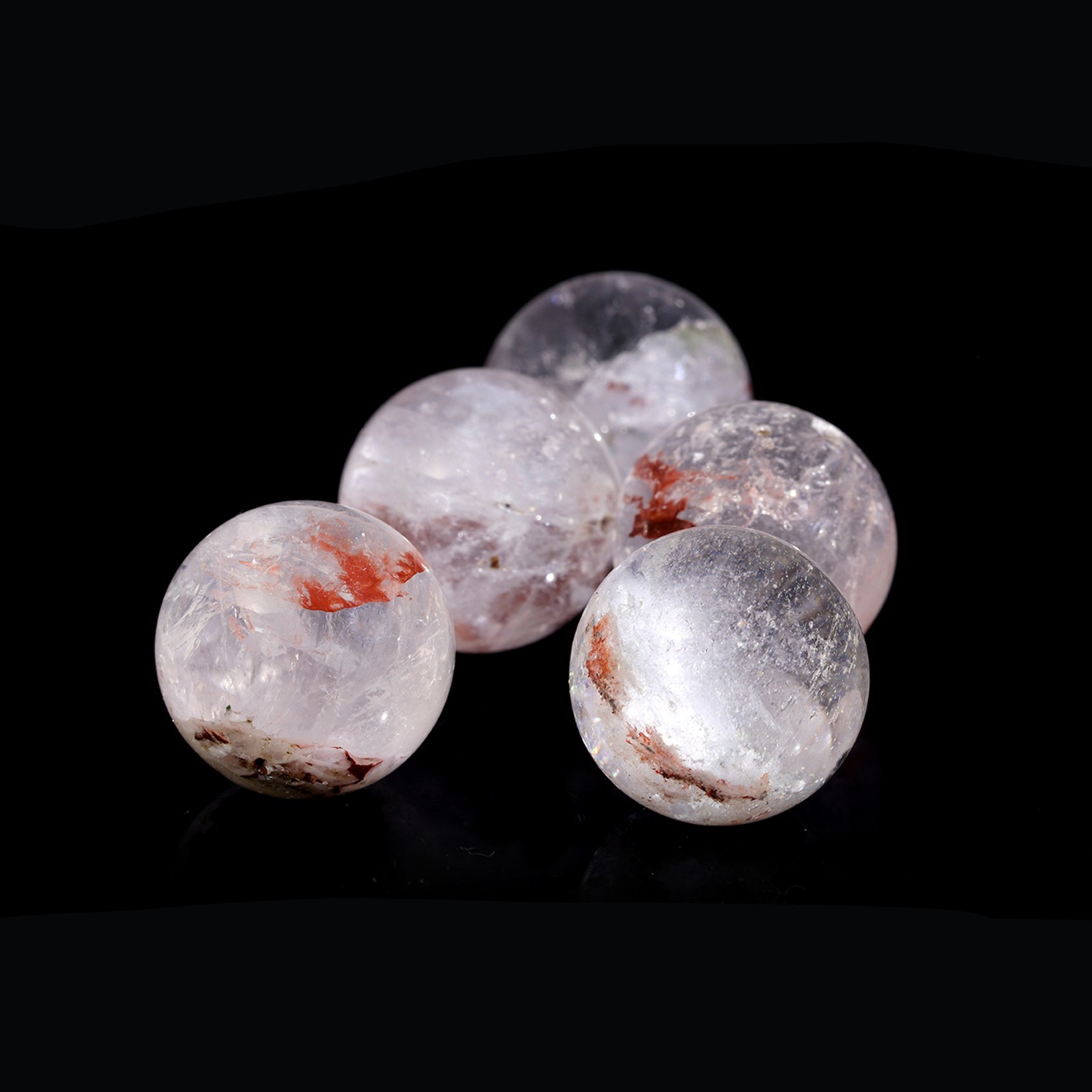 AAA Grade Quartz Crystal Sphere Clear Pink Natural Himalayan Quartz (18-19mm)