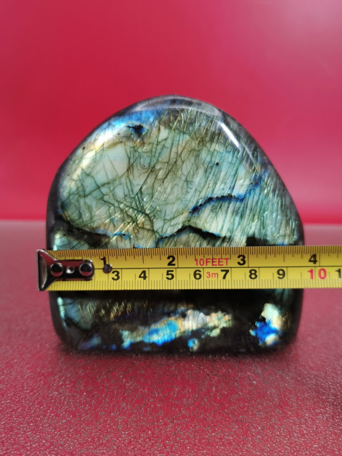 Natural Flash Labradorite Quartz Crystal Freeform Rough Mineral Healing 2+LB