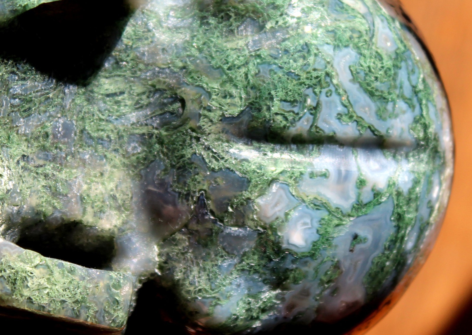 Magnificent Hand Carved Ocean Agate Crystal Skull *** Over 5″ *** 3 POUNDS! ***