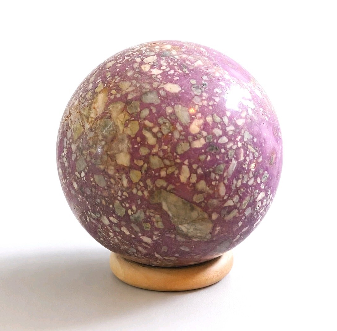 Natural Polished Kunzite Decorative Sphere 2.7″ – 408g – USA