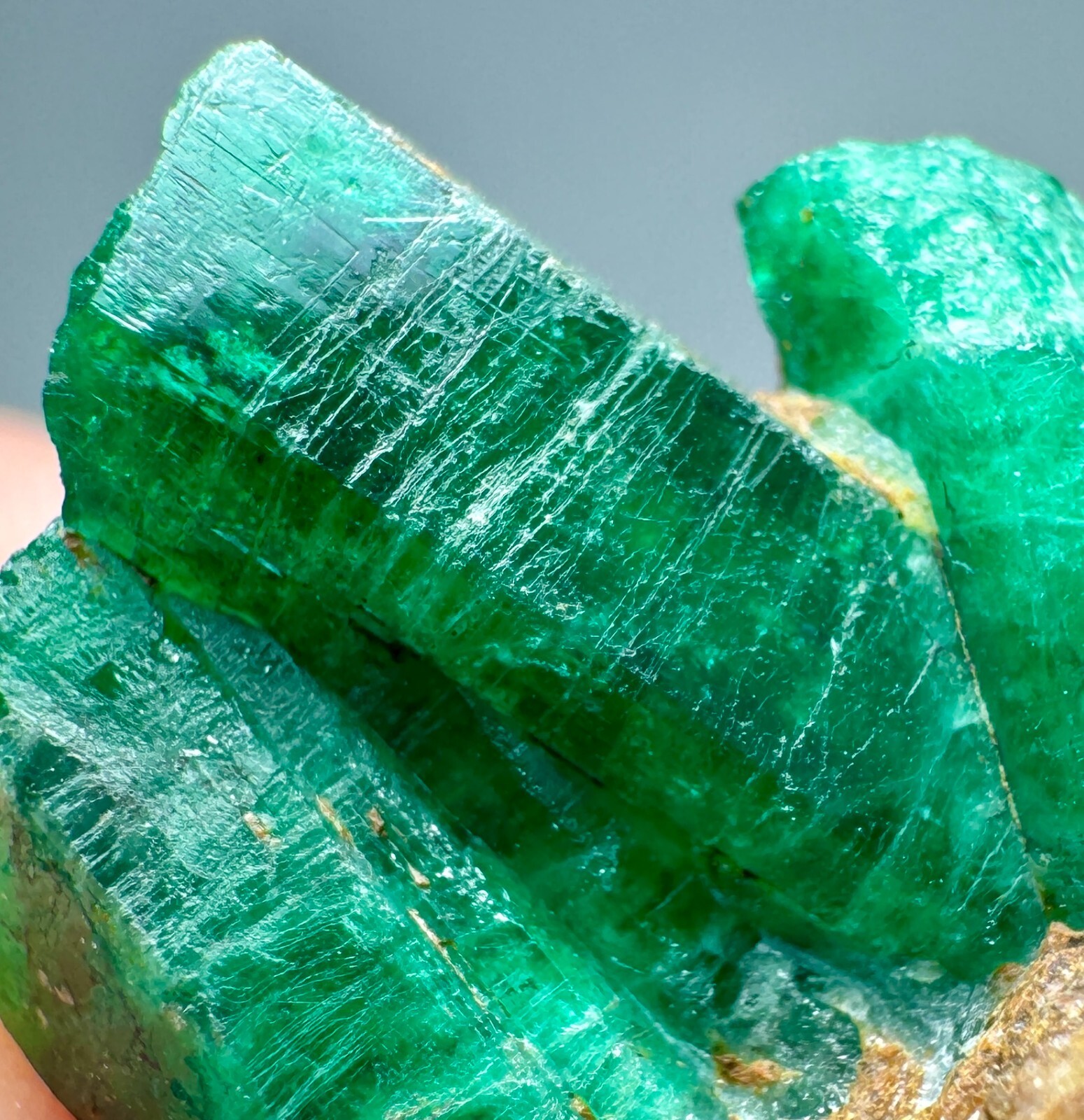 Panjshir Green Emerald Crystals Bunch With Quartz @AFG. 38 Carat
