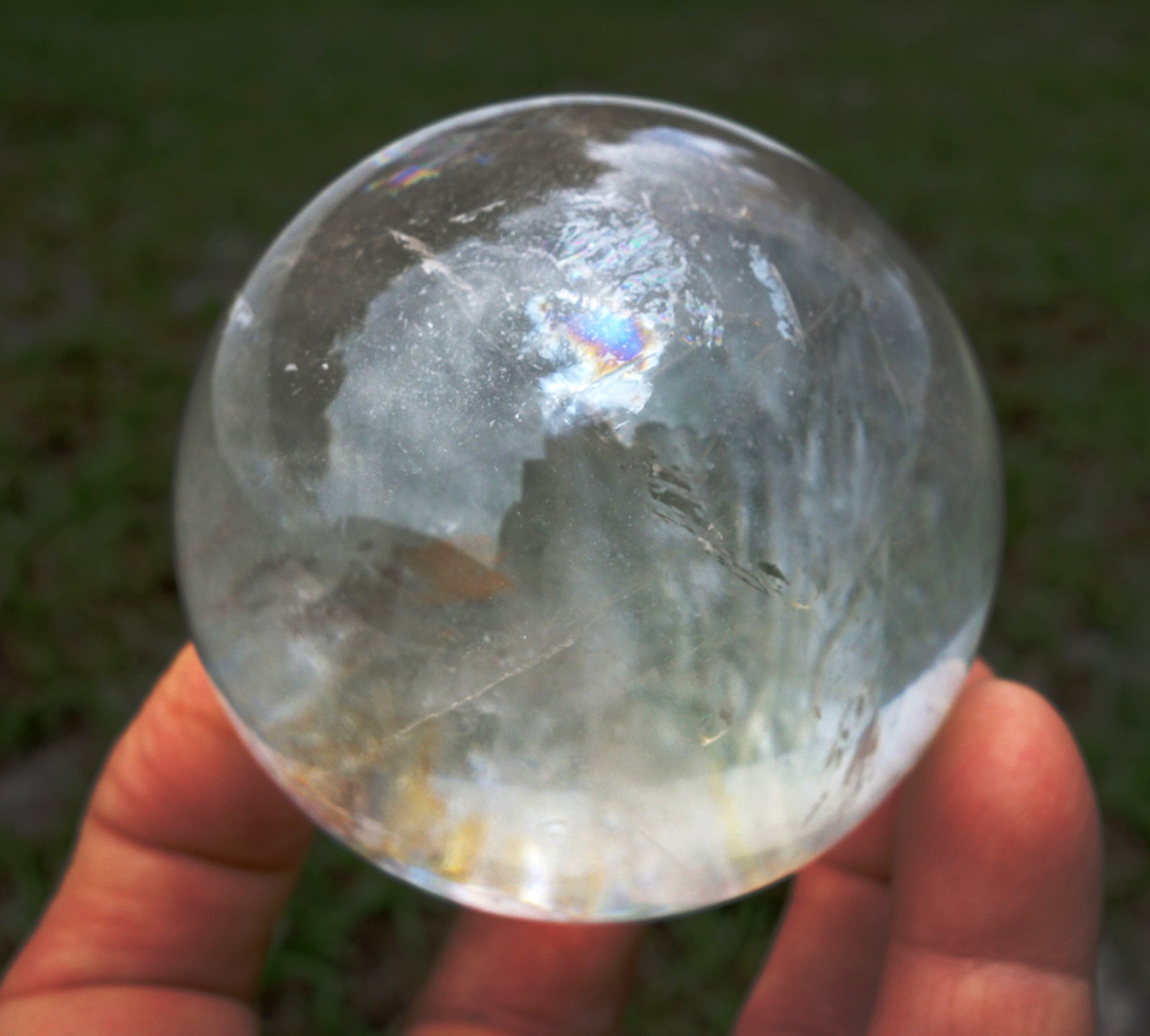 Gorgeous CLEAR QUARTZ Crystal Sphere Ball from Brazil For Sale Over 1 Pound S126