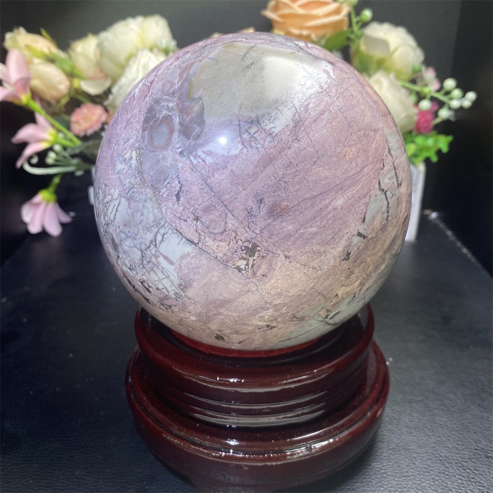 7LB 4.8″Natural A+++Picture Jasper Sphere Crystal Reiki Ball Heal Polished Decor