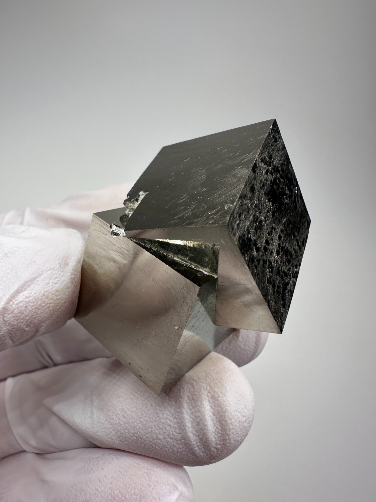 Rare Lusterous Entwined Interlocking Pyrite Cube Cluster_Spain