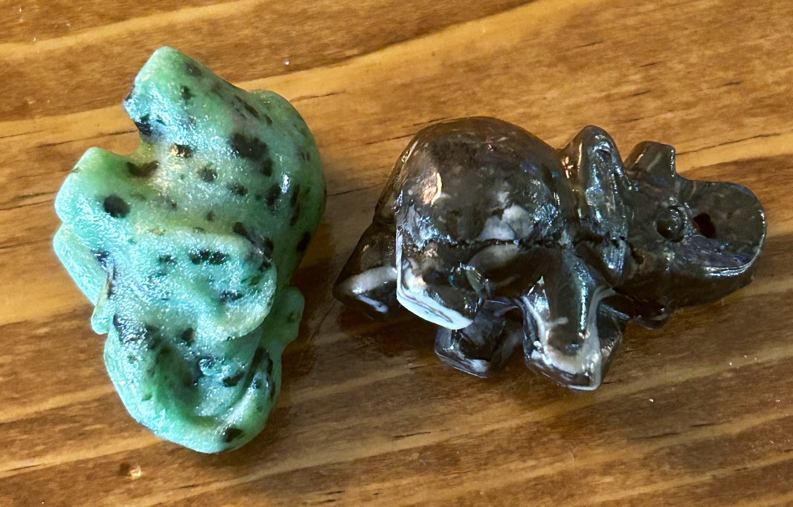 Ruby Zoisite And Jasper Elephant Bundle Crystal Carving Polished Natural Stone