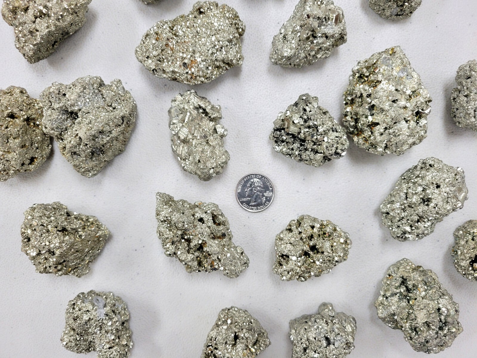 Pyrite Crystal Chunks – 2″ to 3″ – Pyrite Stone AKA Fool’s Gold from Peru