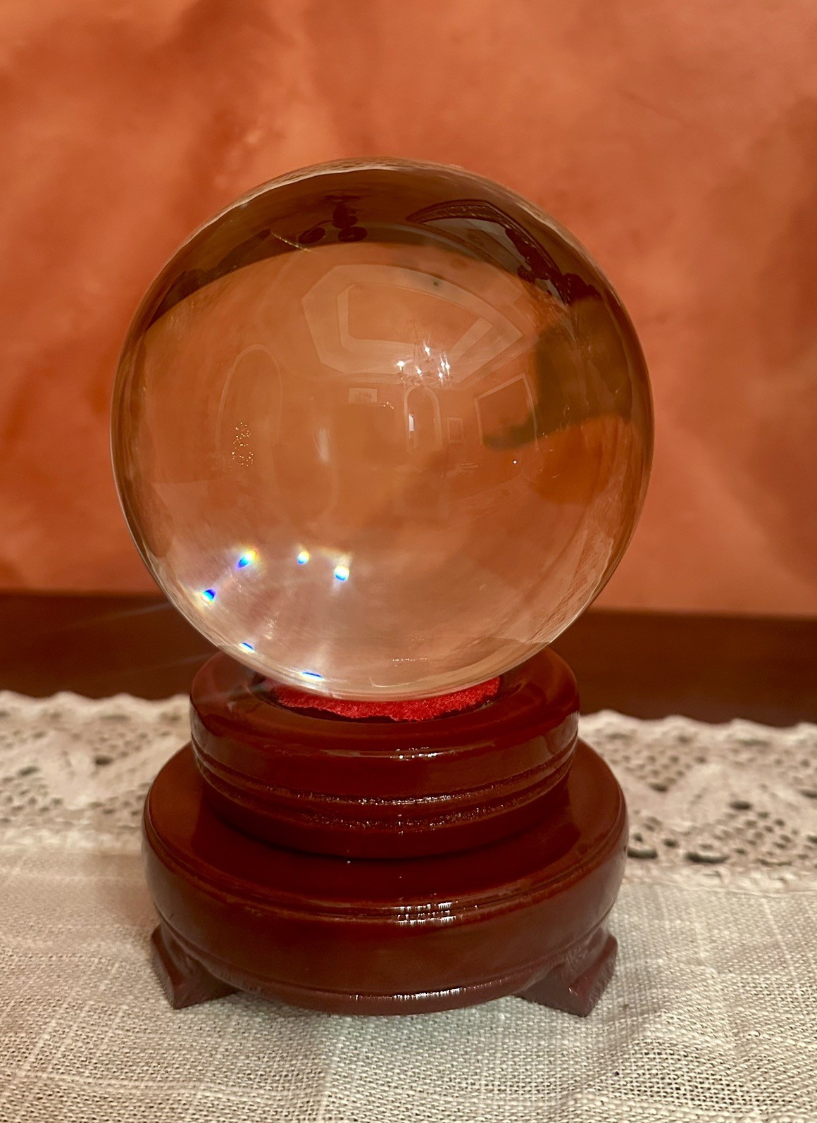 4 inch Clear Natural Sphere Crystal Ball With Stand