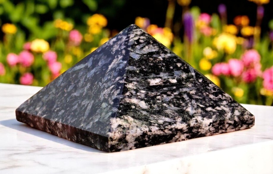 Large Blue Kyanite Crystal Pyramid Handmade Crystal Home Office Decorative