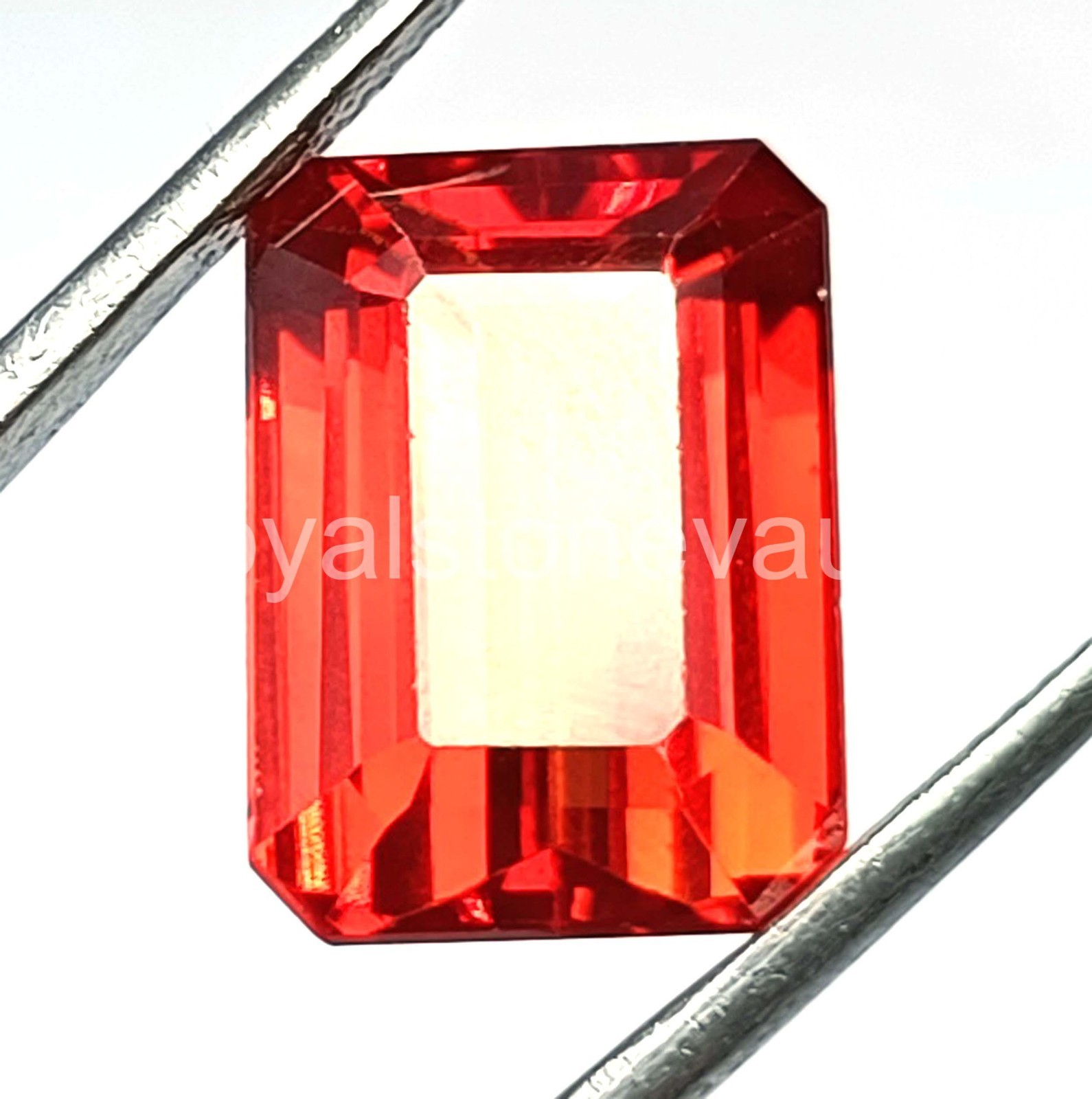 12.30 Ct Natural Orange Sapphire Emerald Shape IGL Certified Loose Gemstone 5AOR