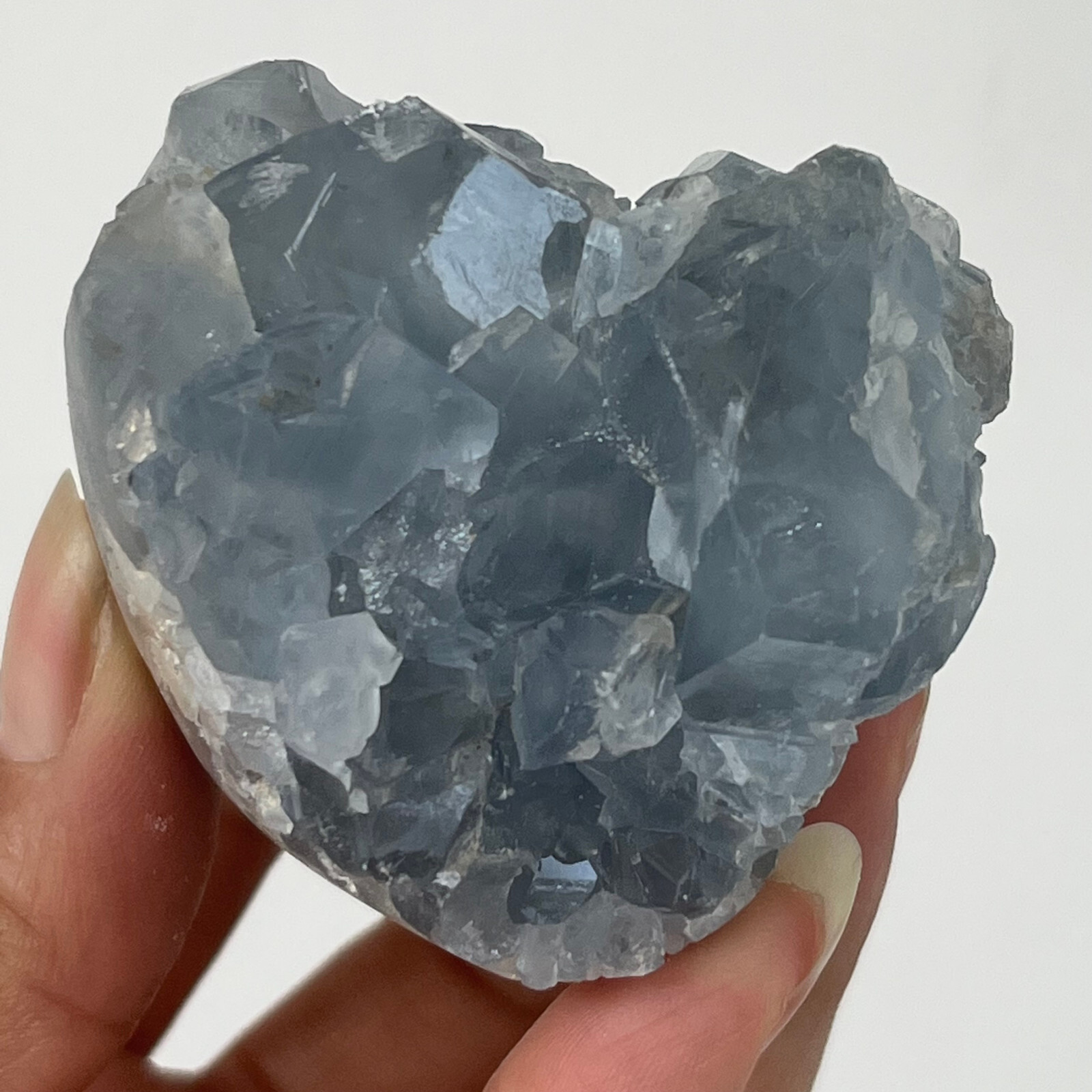 290g Natural Blue Celestite Crystal Geode Cave Mineral Specimen HEALING A54
