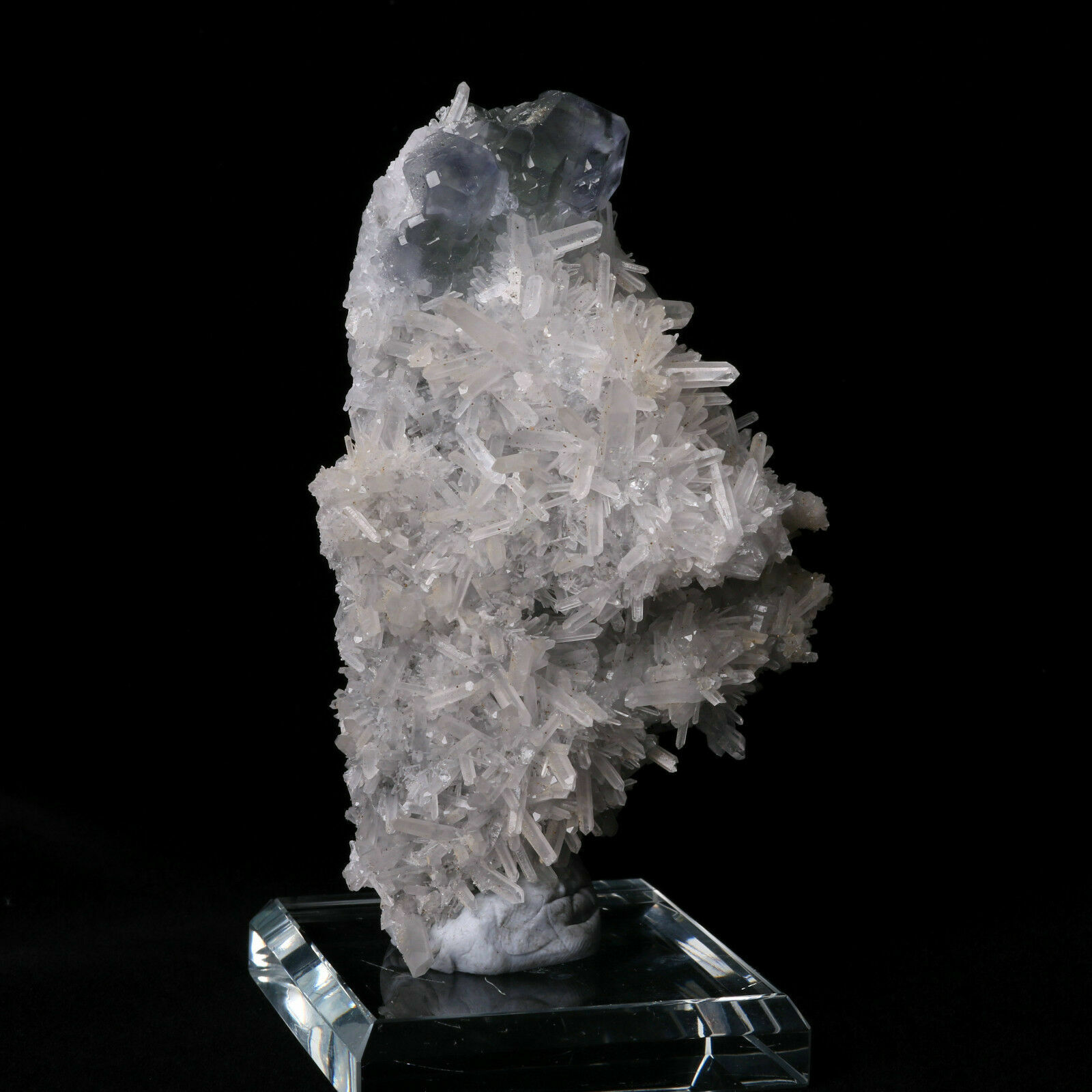 Natural Clear Blue Purple Fluorite Crystal Cluster Mineral Specimen 99g