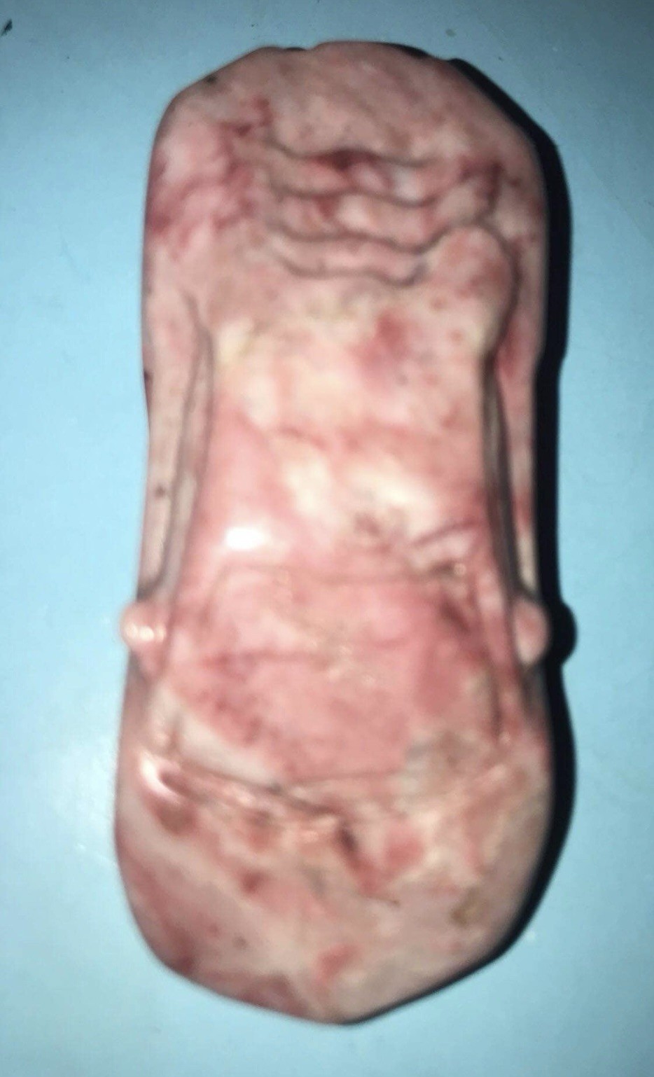 Hand Carved – Lamborghini – Rhodonite Rock Gemstone – 1 Pcs – 65x30x15mm – 50g;