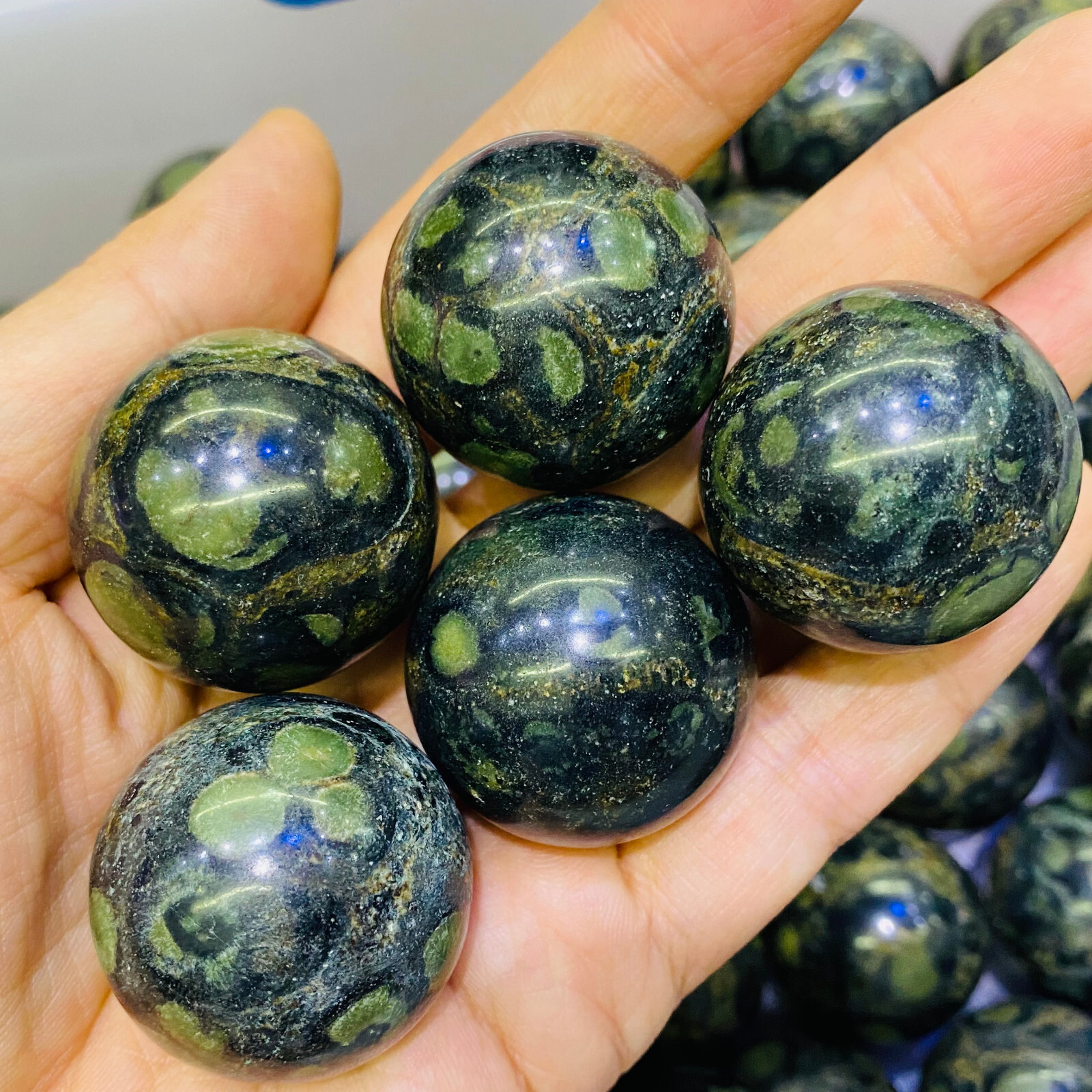3PC Natural Kambaba Jasper Sphere Quartz Crystal Ball Reiki Healing 30MM