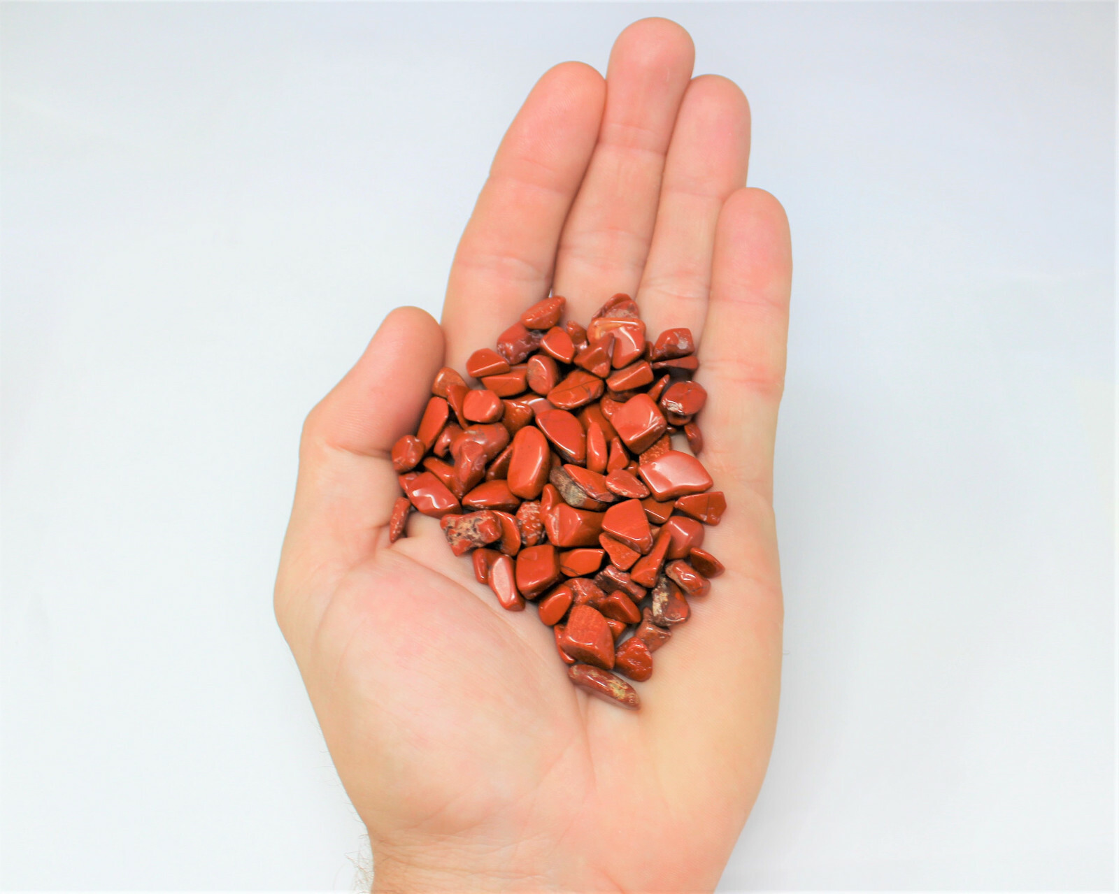 Red Jasper Semi Tumbled Gemstone Mini Chips 3-8 mm, ‘A’ Grade Wholesale Bulk Lot