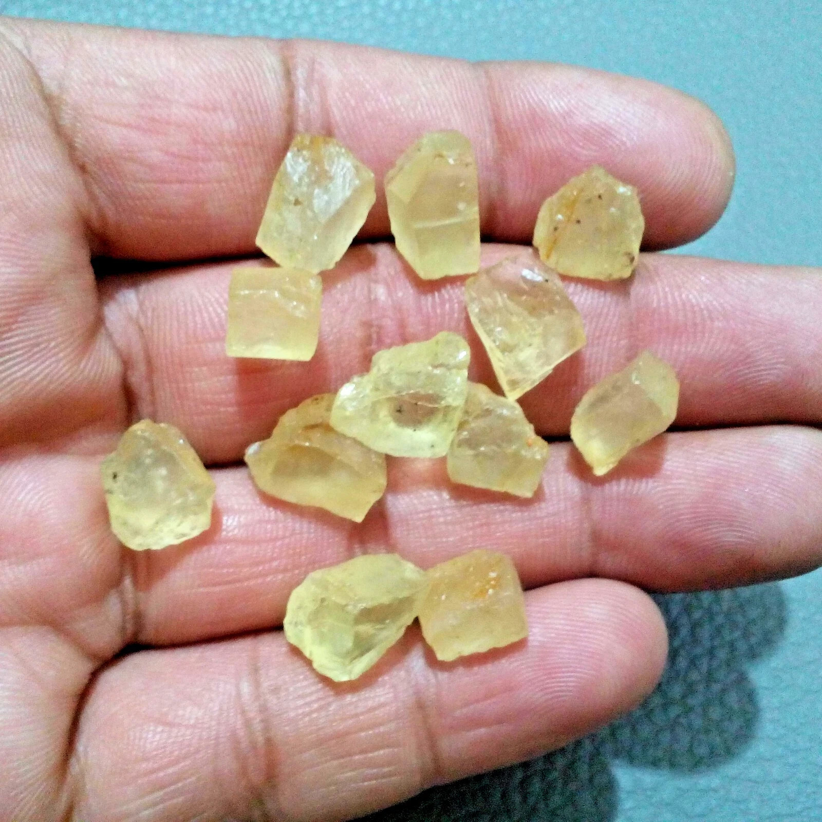 Glowing Yellow Scapolite Rough 12 Pcs Lot 66.65 Crt Loose Gemstone For Jewlery