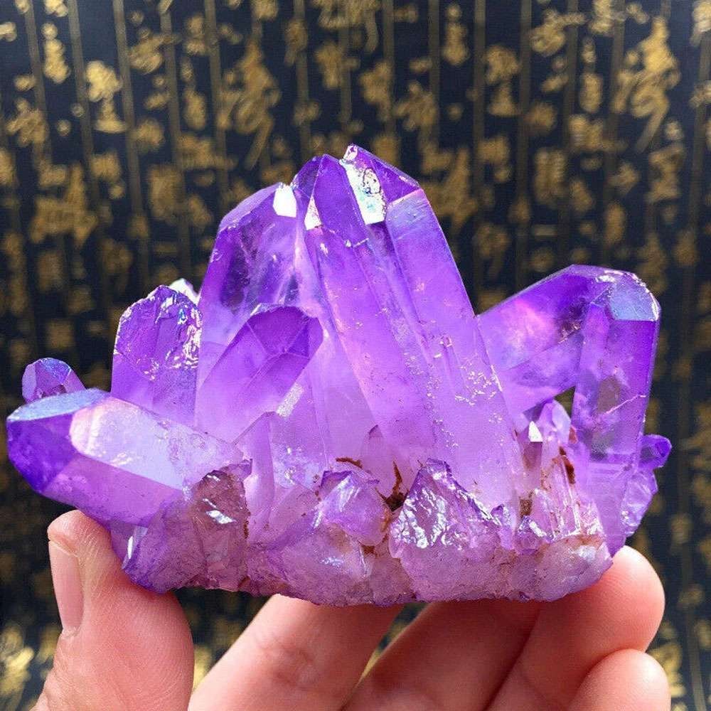 50g Raw Amethyst Crystal Quartz Cluster Specimens Healing Reiki Ornaments