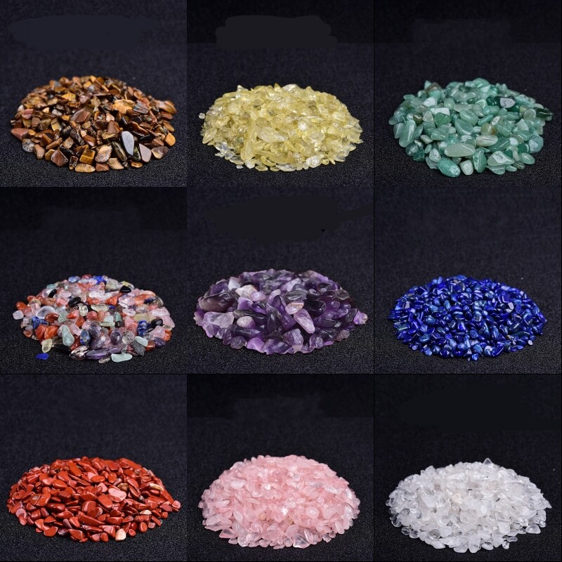 Crystal Healing Embellishment Gemstone Polished Chips Crushed Tumbled Stone 100g