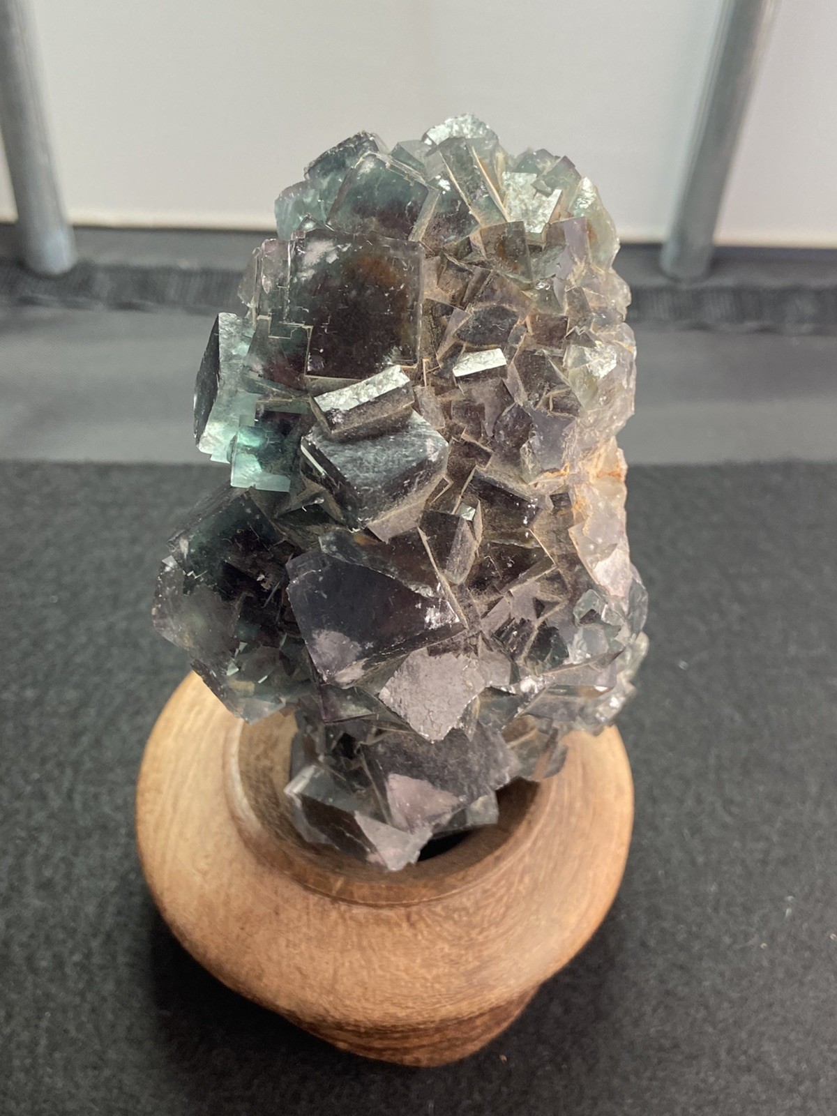 662g Solid Color Change Fluorite Cluster Twin Cubic Crystals UV Fluorescent