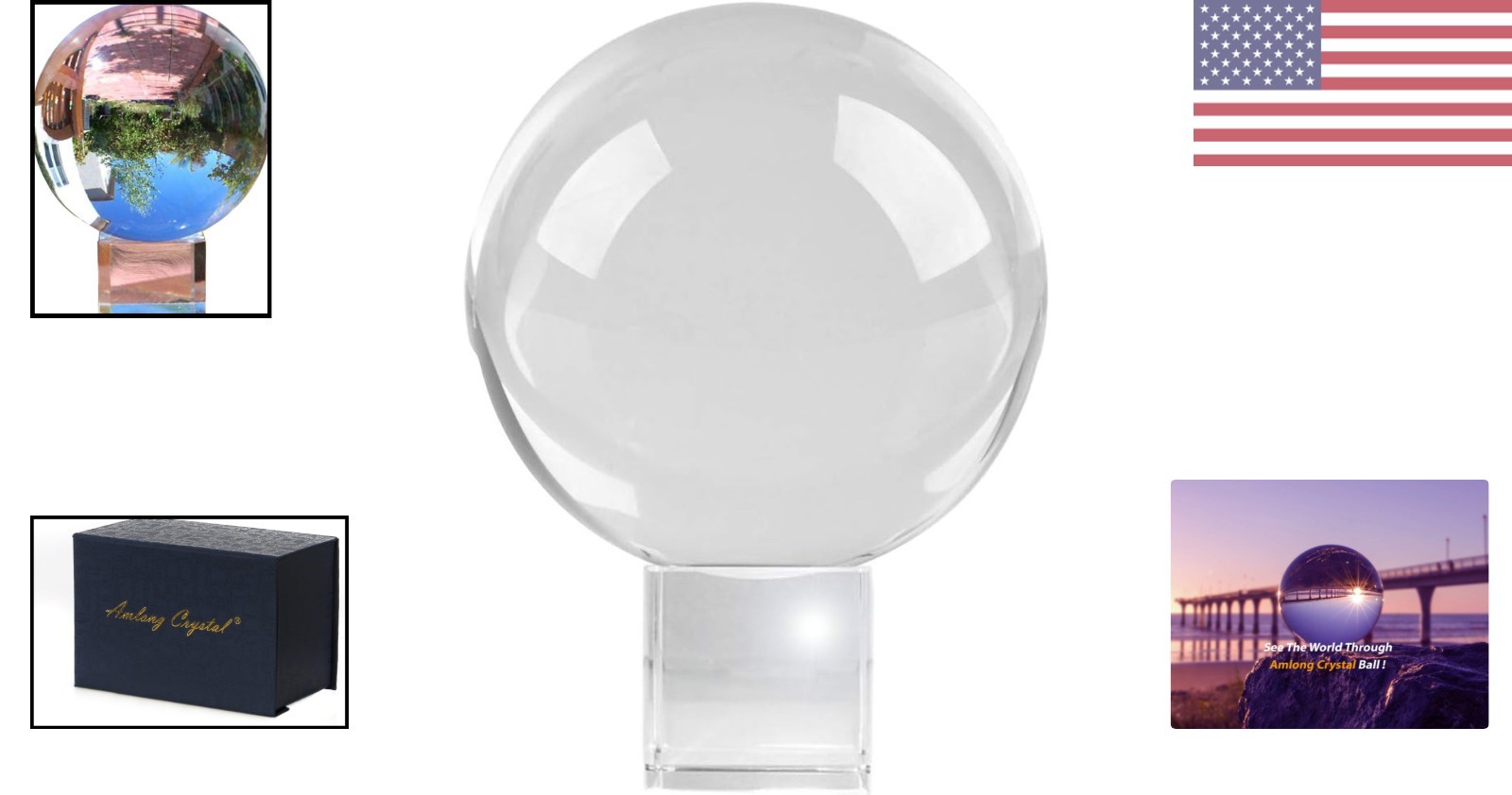 Clear 3.25″ K9 Crystal Sphere with Free Stand – Perfect for Photography & Decor