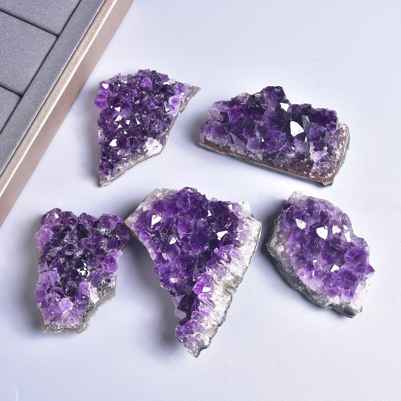 Natural Amethyst Geode Cluster Purple Crystal Healing Reiki Mineral Specimen