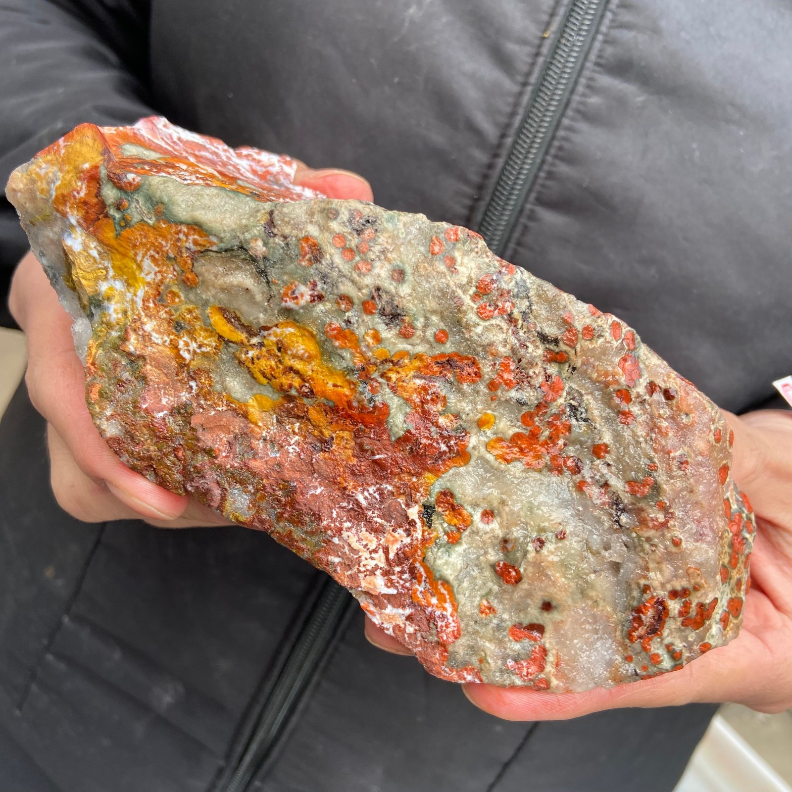 1.6lb Natural colourful ocean jasper raw stone crystal rough mineral specimen