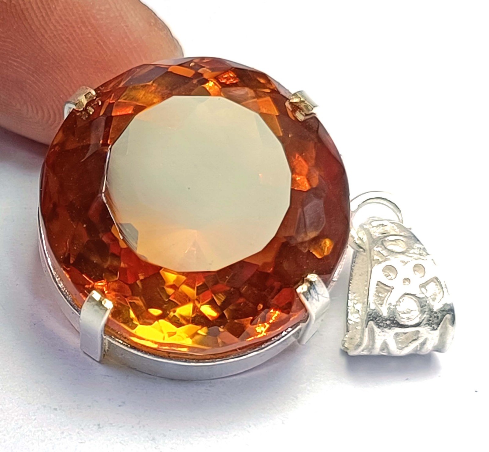 Natural Alexandrite Color Change 73.35 Ct 925 Solid Silver Pendant IGL Gems 5JST