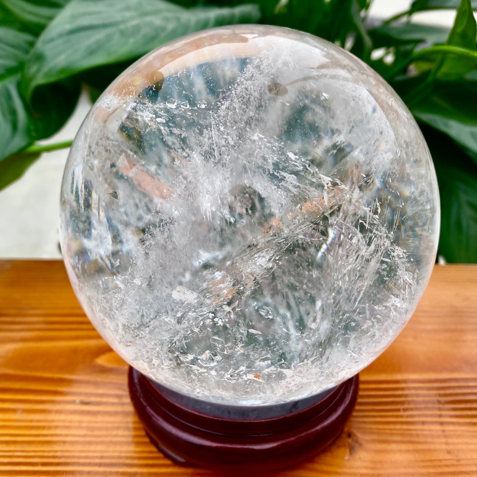 3.94LB white crystal transparent quartz crystal ball Reiki repair