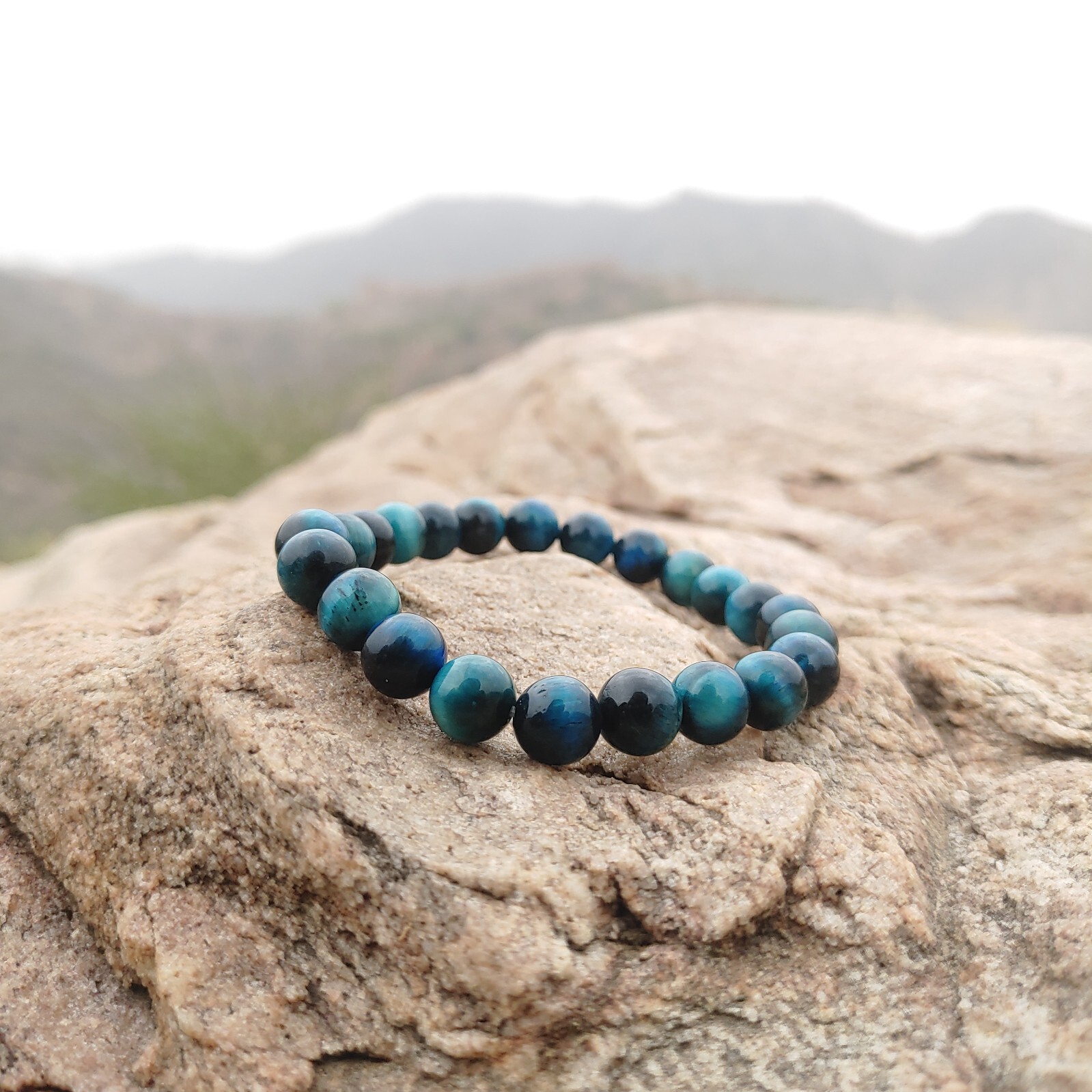 Natural Blue Tiger’s Eye Bracelet – Focus & Protection Crystal Healing Jewelry
