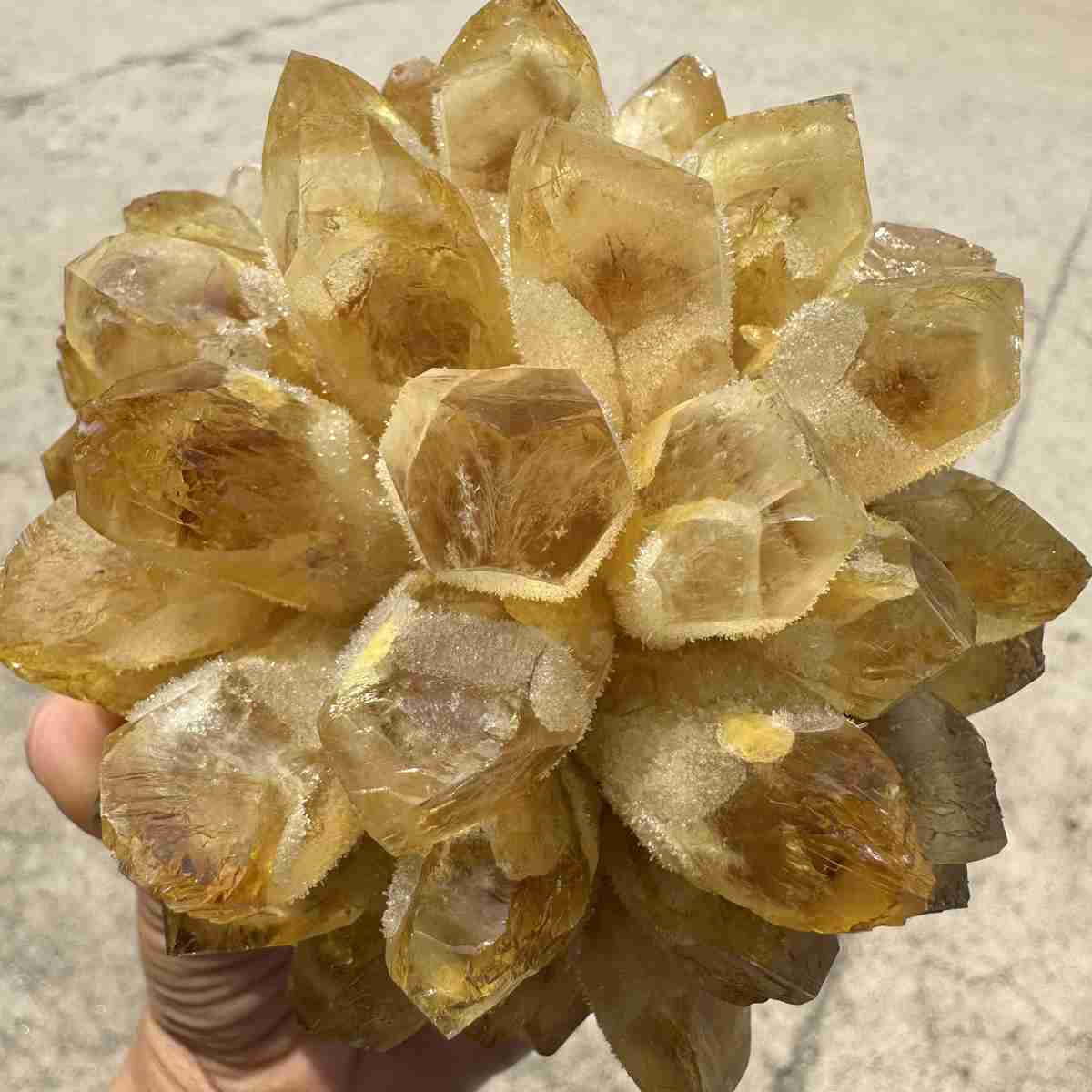 1pc natural citrine cluster Quartz Crystal specimen Mineral Healing decor 300g+