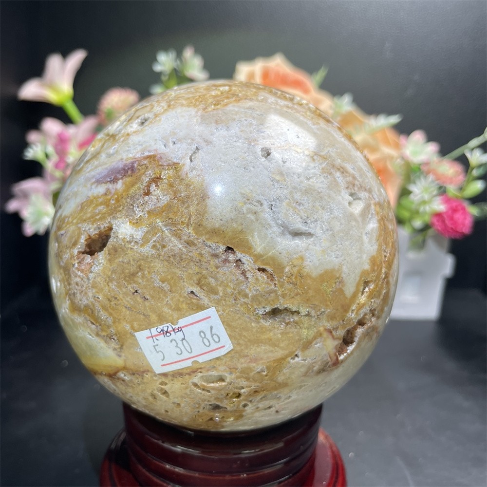 4.3LB 4″ Natural Sphalerite Sphere Ball Crystal Quartz Mineral Reiki Healing