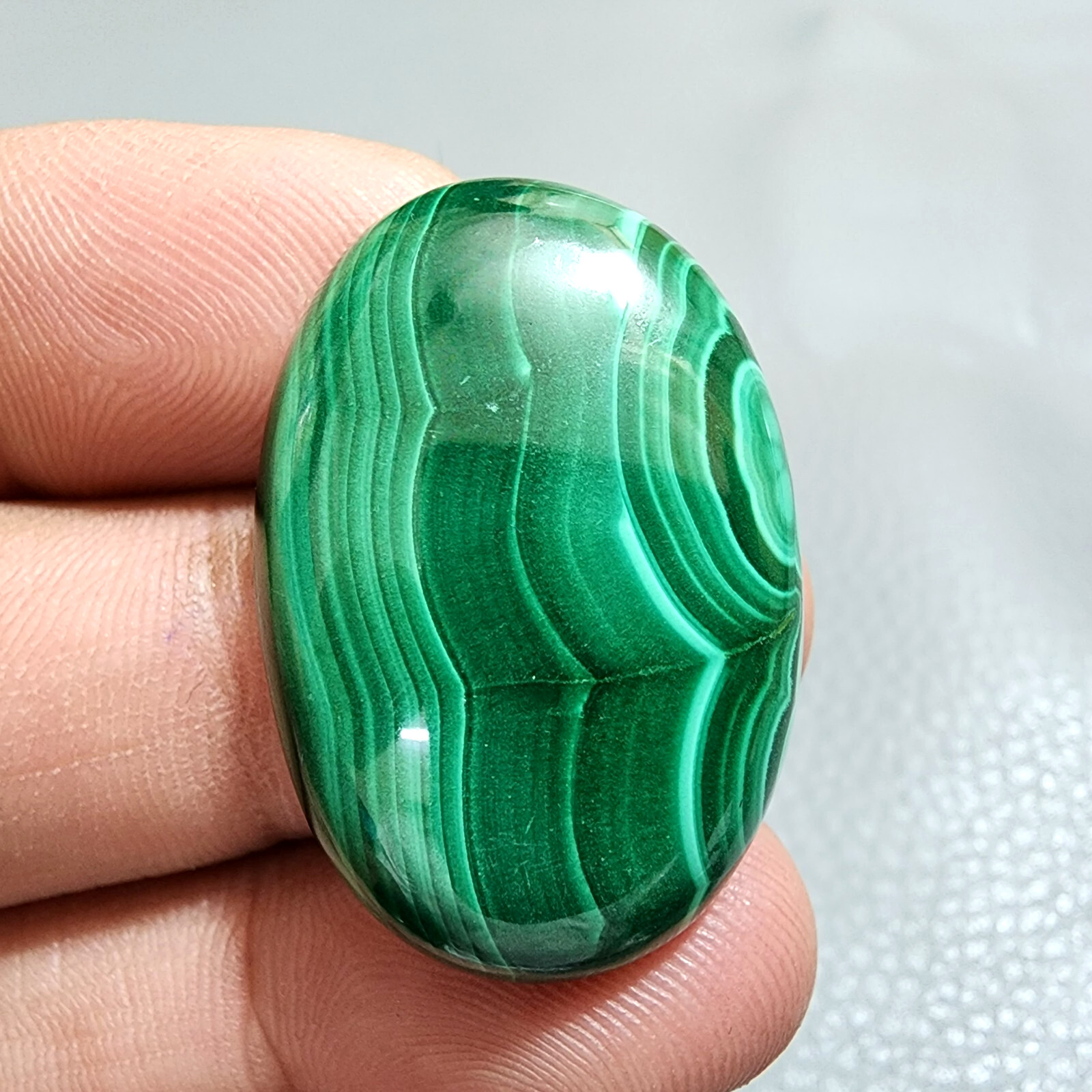 64 Crt Attractive Designer Green Malachite Oval Shape Cabochon Gemstone Jewelry