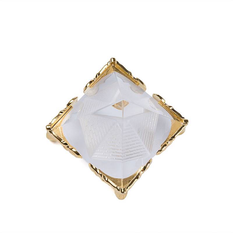 K9 Crystal Glass Pyramid Egypt Crystal Clear Pyramid REIKI Healing Prizm Amulet