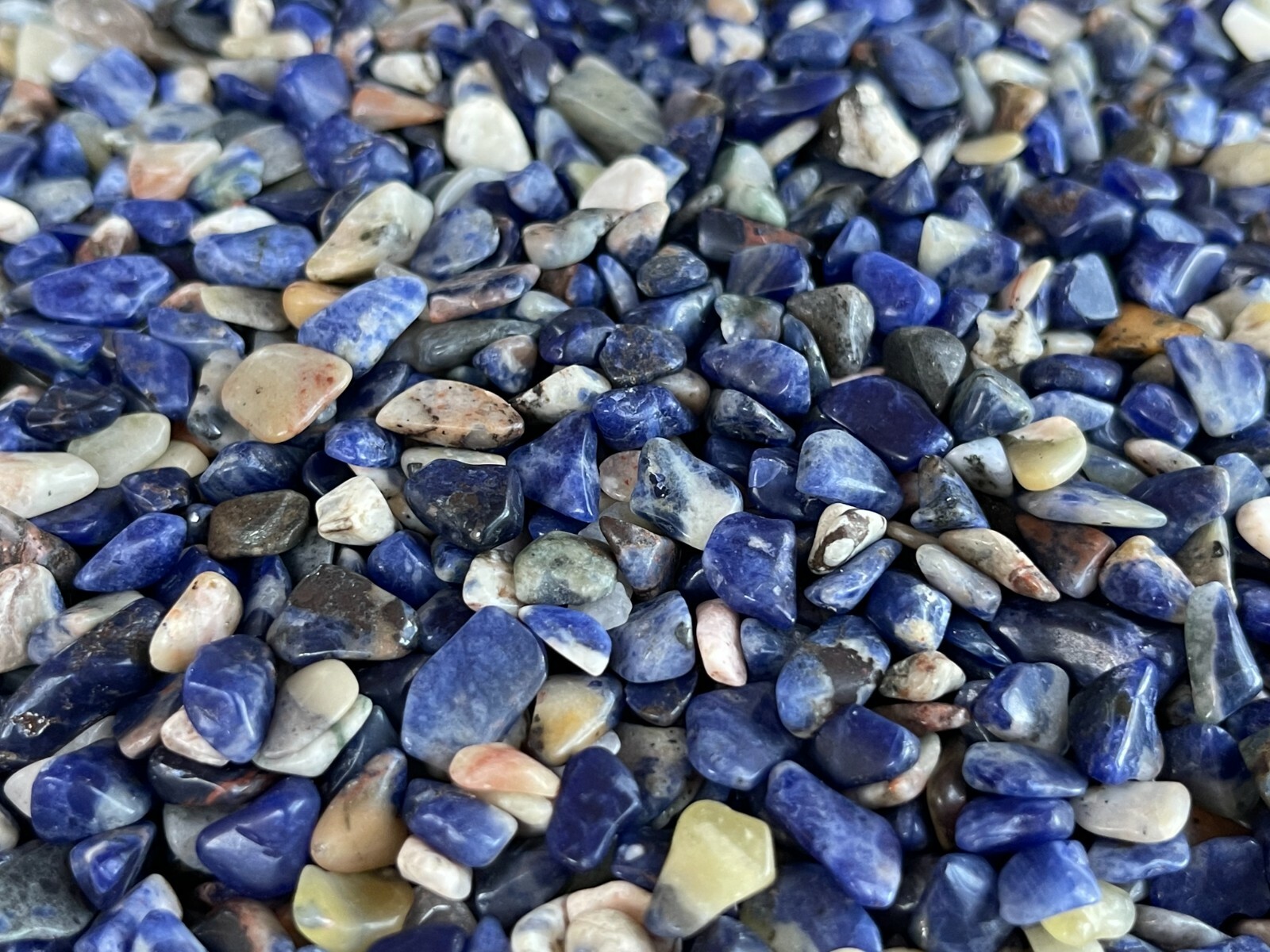 Grade A++ Sodalite Semi Tumbled Gemstone Mini Chips 6 -12mm,Wholesale Bulk Lot