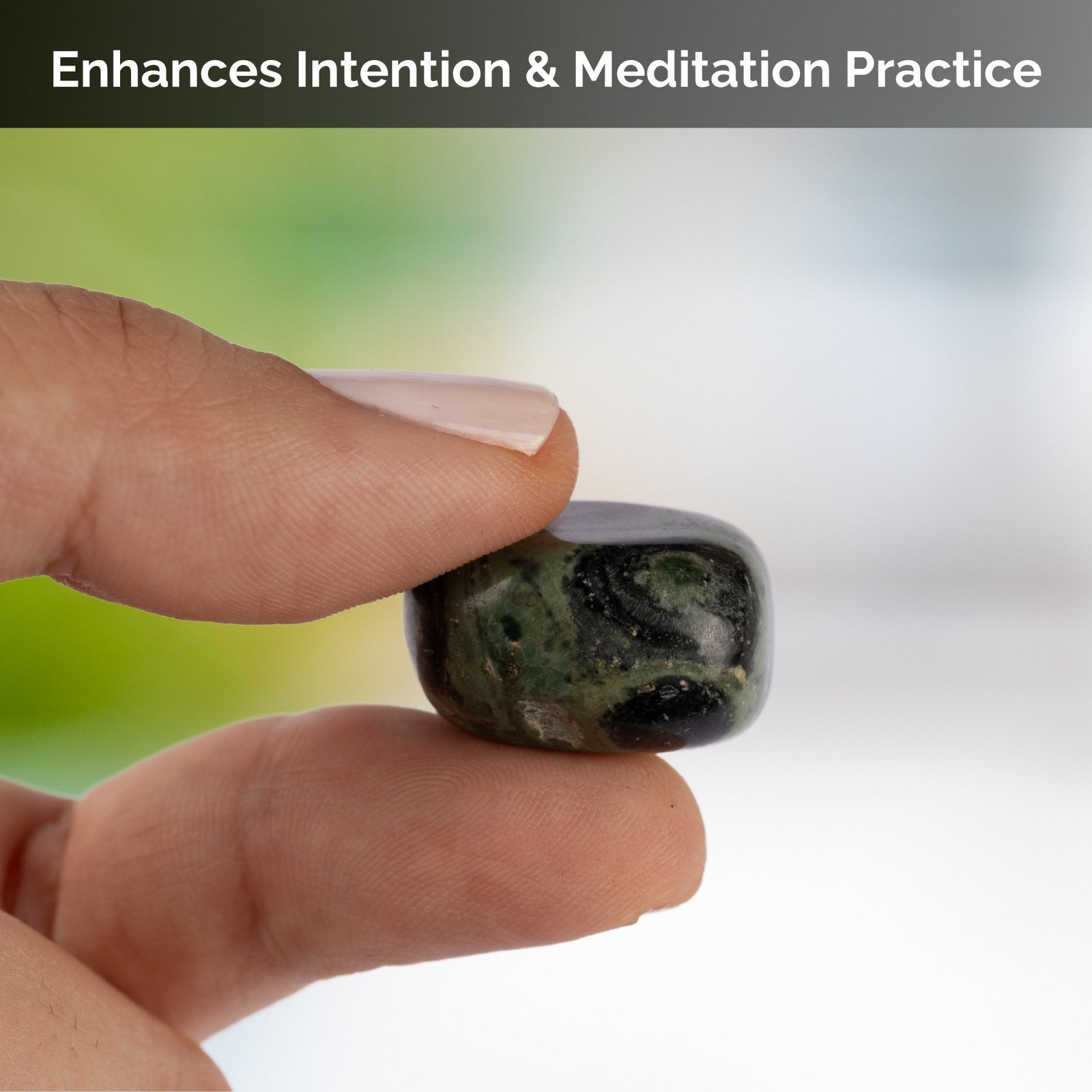 Kambaba Jasper Crystal Tumble Stone, Polished Stone for Meditation & Healing