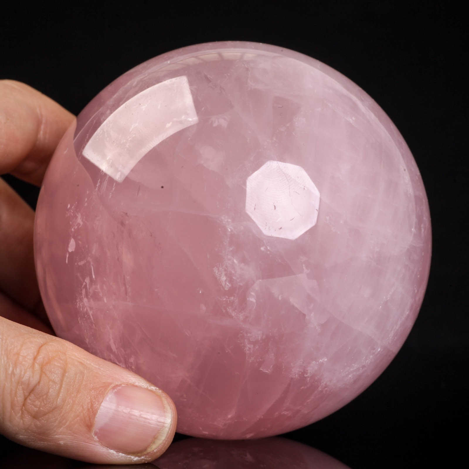 755g 82mm Pink Rose Quartz Sphere Large Crystal Ball Natural Healing Stone Decor