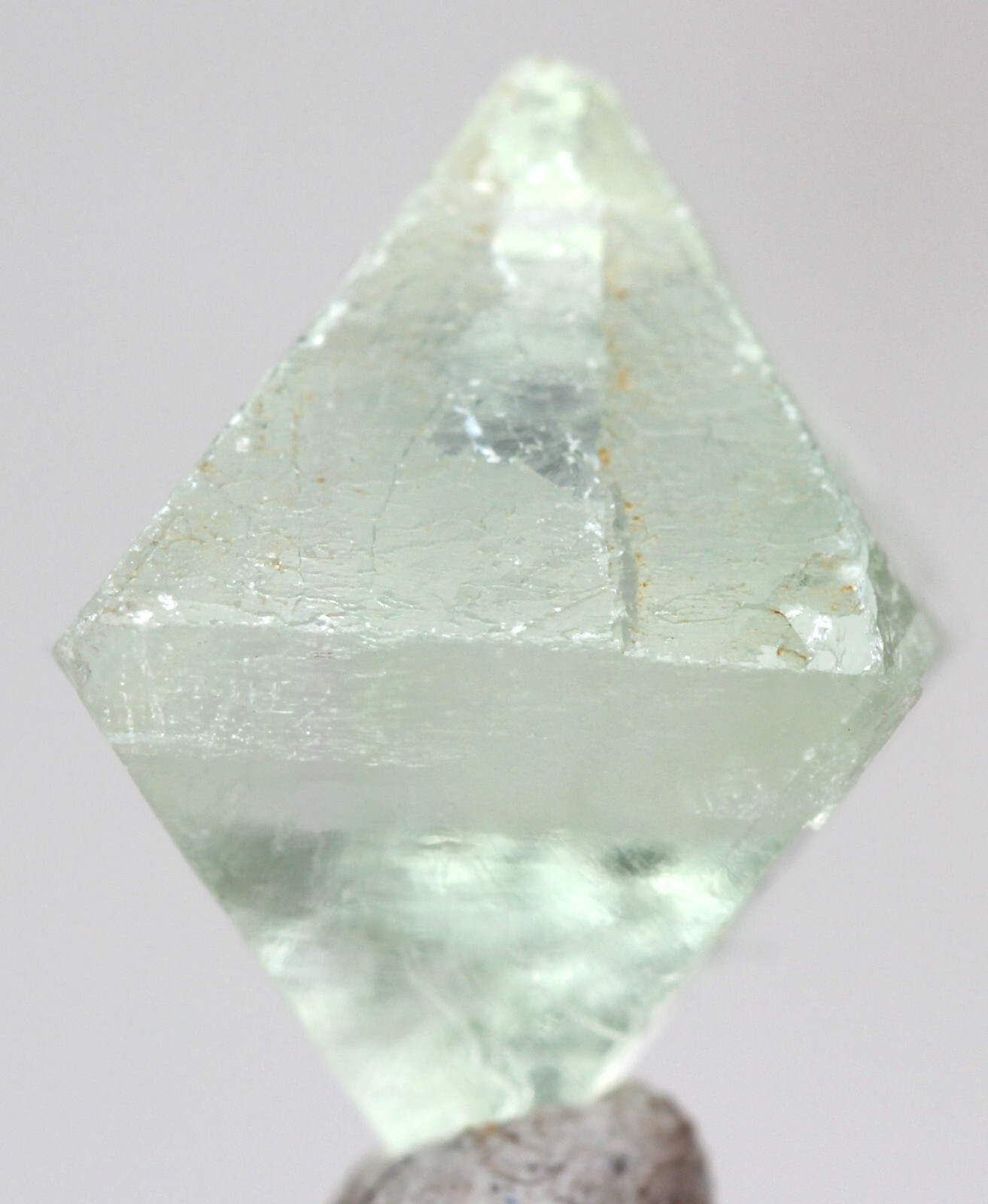 GREEN FLUORITE OCTAHEDRON Crystal Healing Mineral Cluster Specimen CHINA