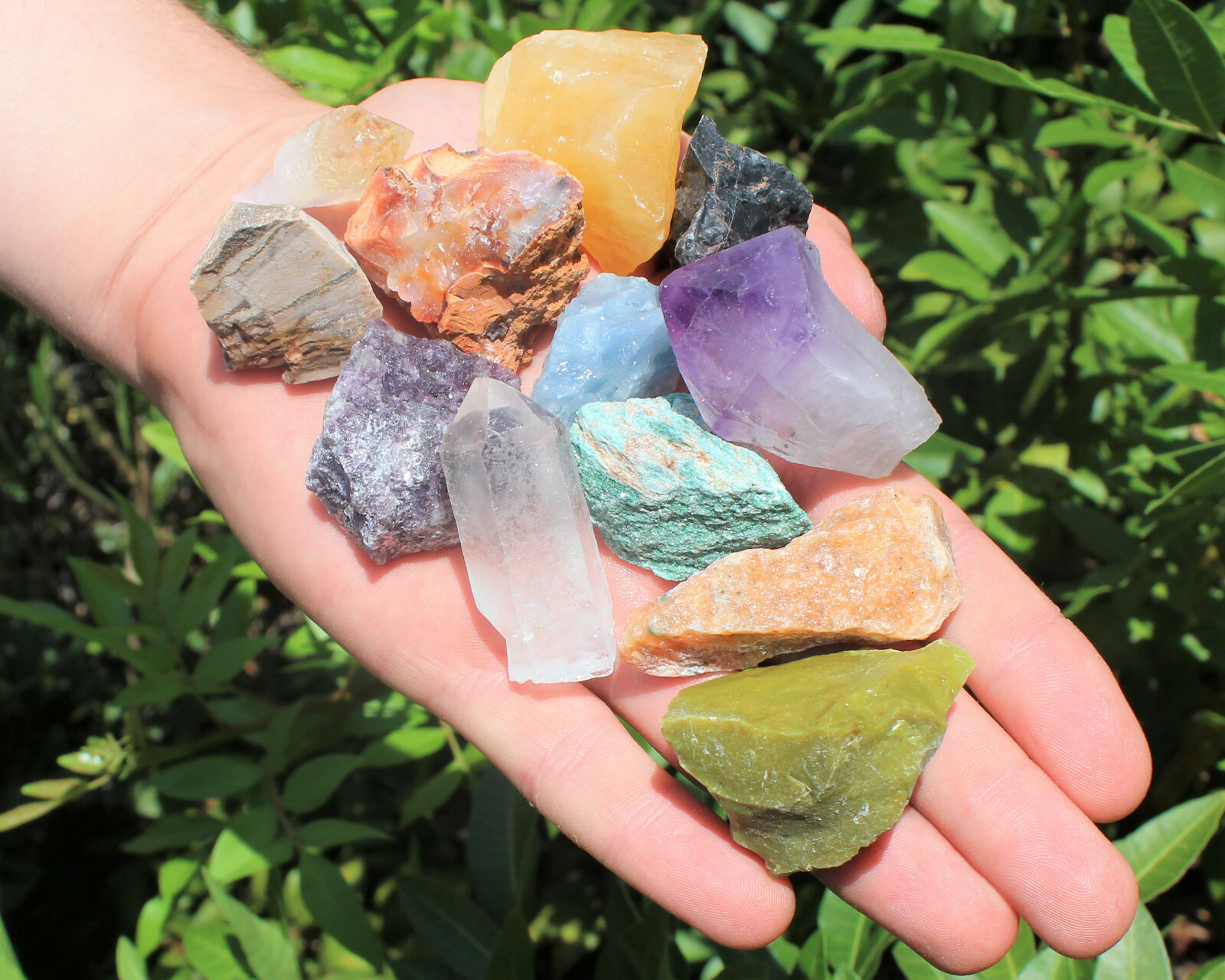 Bulk Mixed Crafters Collection: Gems Crystal Natural Rough Raw 1/2 lb Lot
