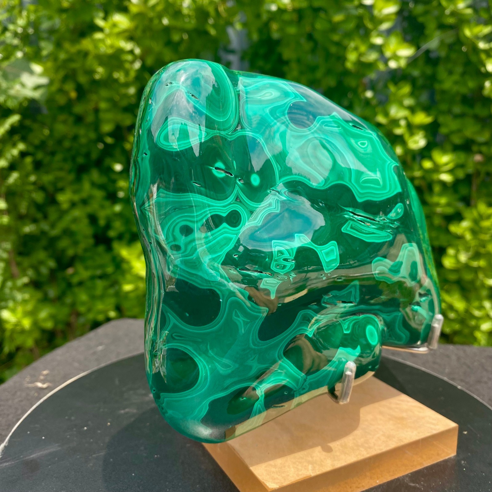 8.26LB Natural glossy Malachite transparent cluster rough mineral sample