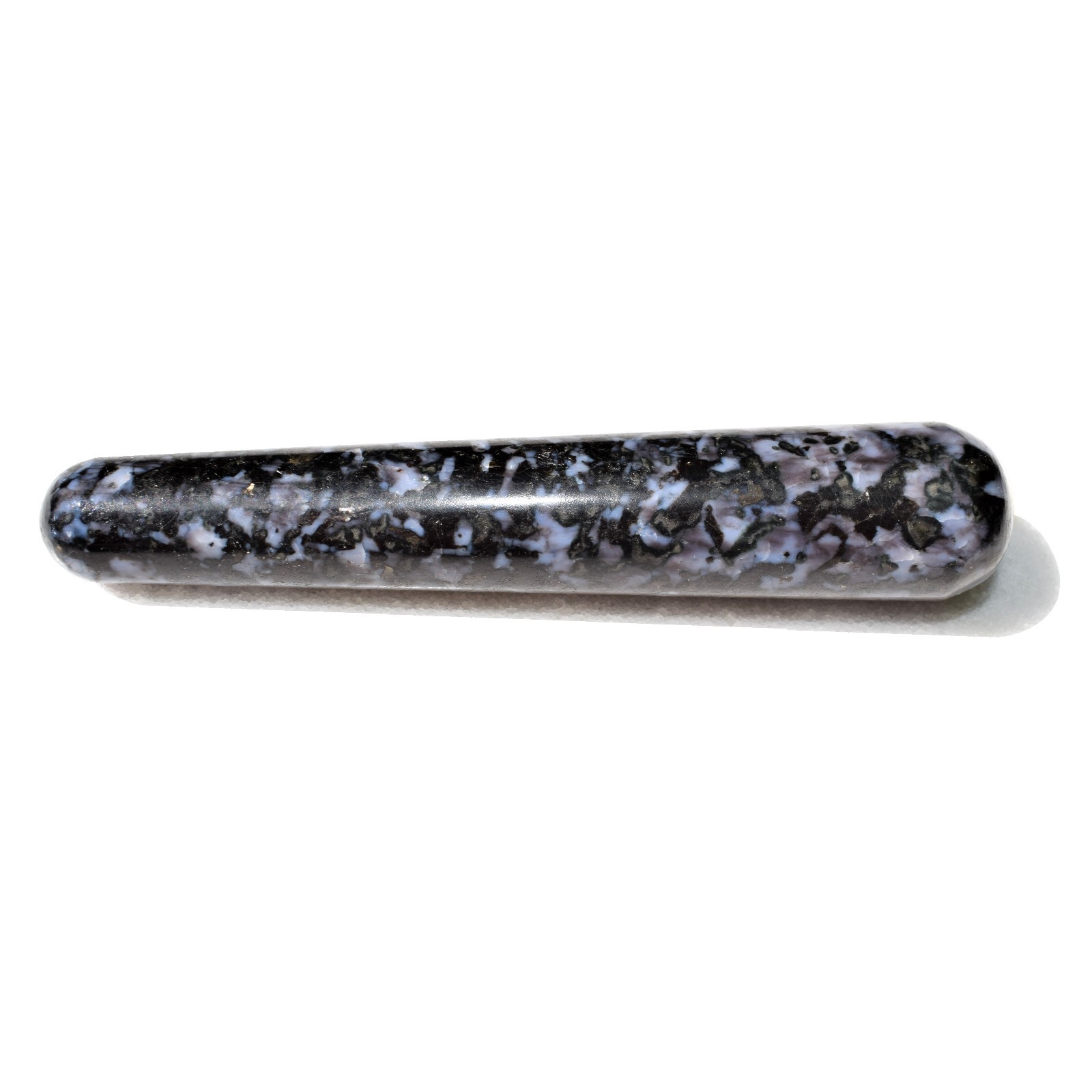 Charged 4.5″ Himalayan Mystic Indigo Gabbro Massage Wand + Charger ~72g