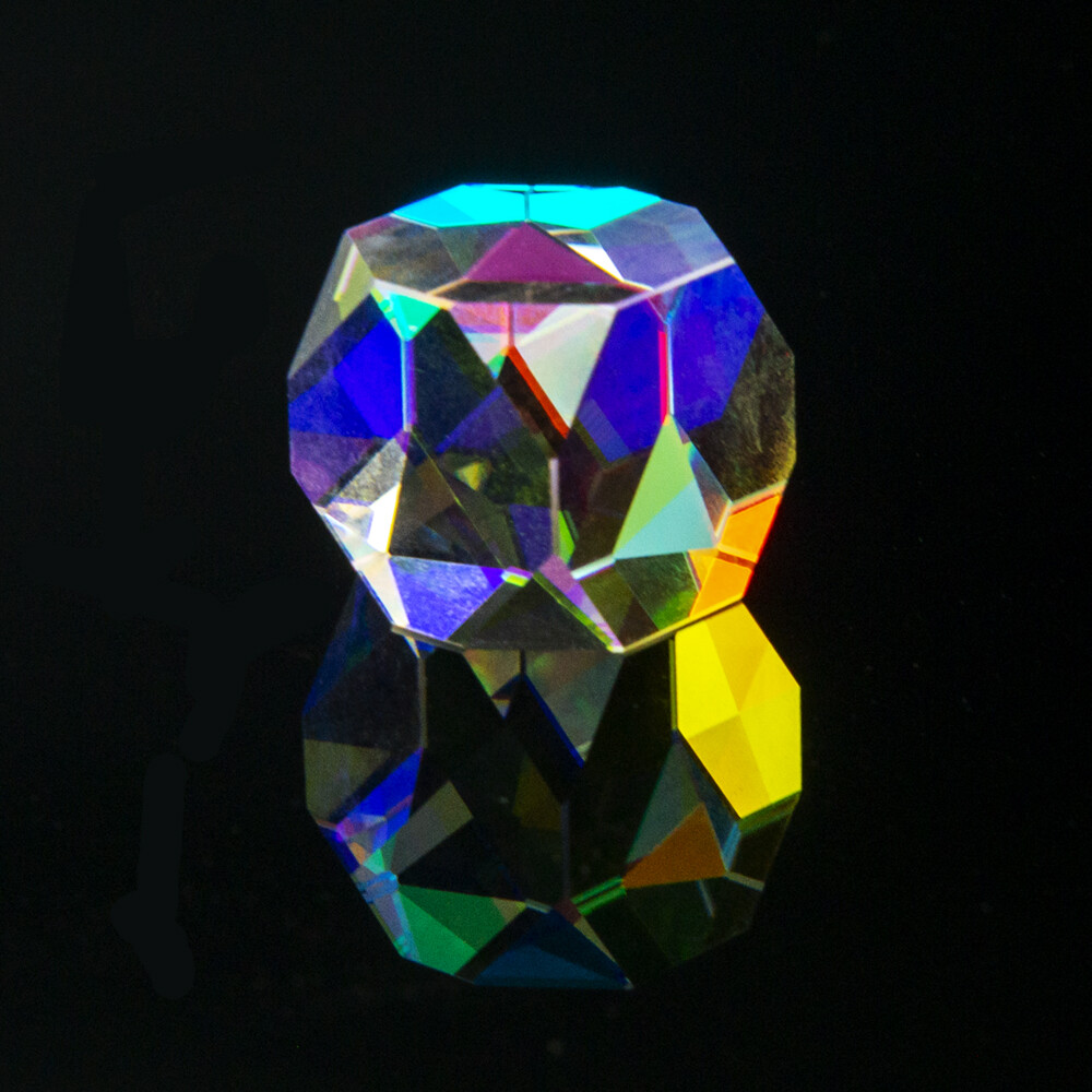 Rainbow Optical Glass Multi-faceted Bright Light Combine Prism Physics Teaching