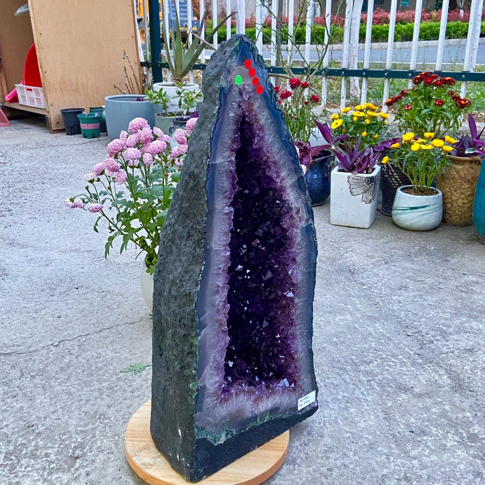57.05LB Natural Amethyst Geode Quartz Crystal Cluster Cathedral Energy healing