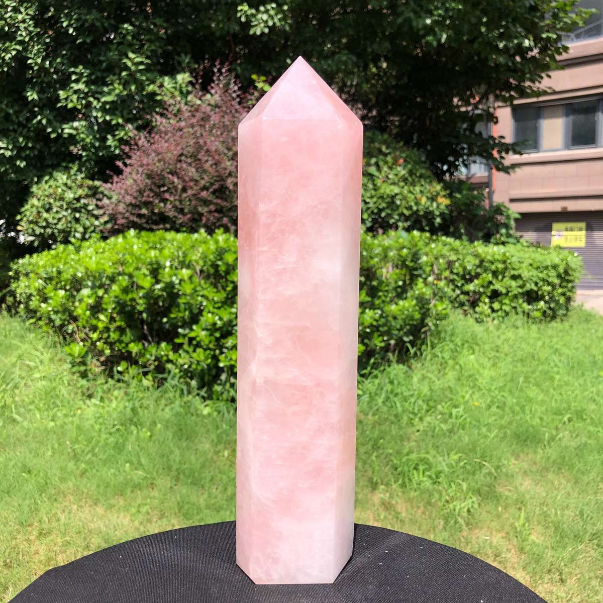 4.79LB Natural rose quartz obelisk pink crystal tower point healing decor