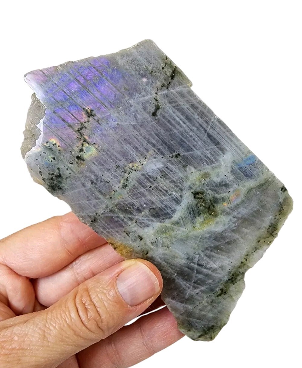 Purple Labradorite Polished Face Madagascar 100.4 grams