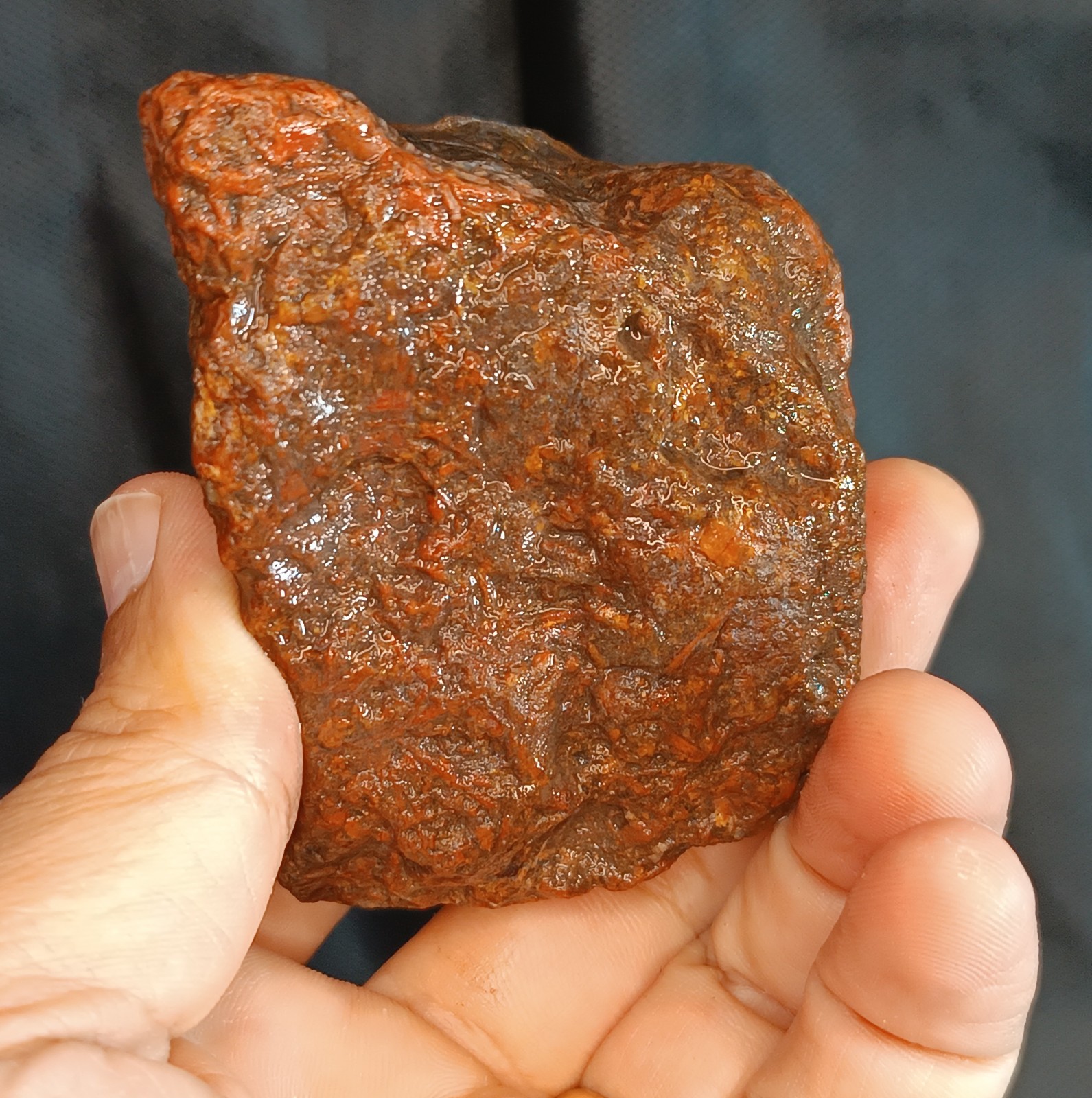 235g/0.52 lb uncut turkish plume agate stone, customs duty included