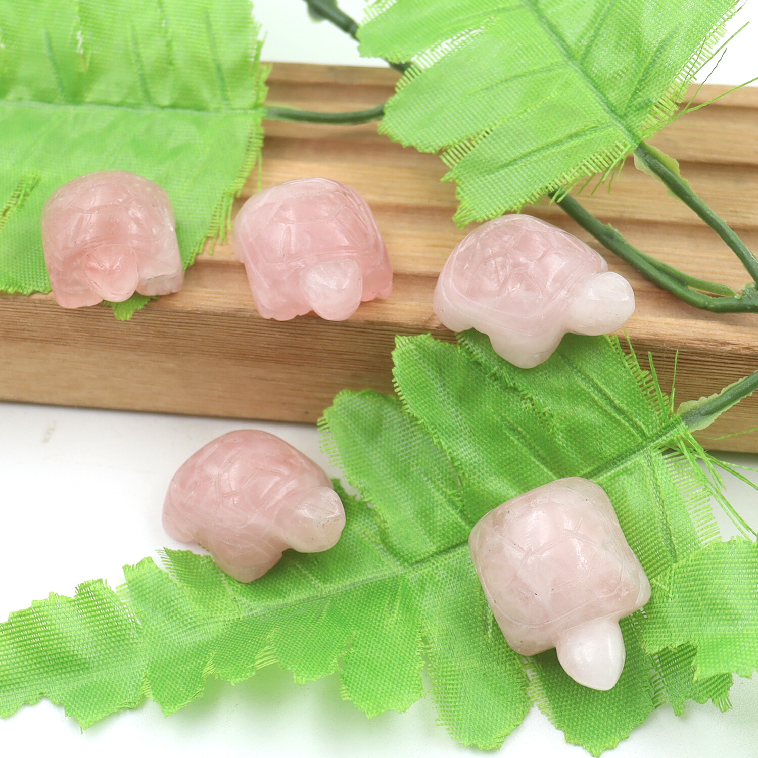 1 inch Charms Turtle Carving Decoration Natural Rose Quartz stone bead