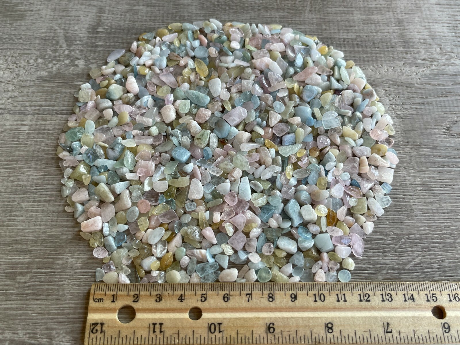 Grade A++ Morganite Semi Tumbled Gemstone Mini Chips 4- 12mm, Wholesale Bulk Lot
