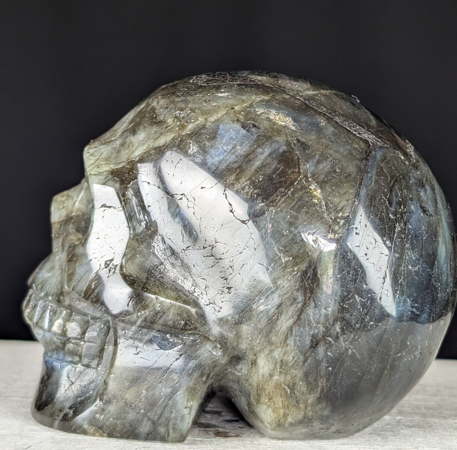 Blue Labradorite Skull Crystal Large Big Gemstone Chakra