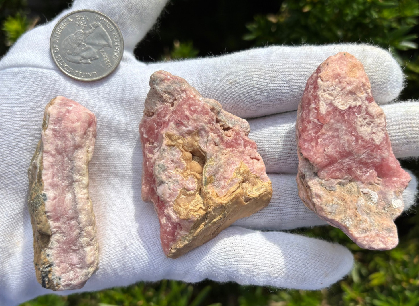 USA SALE 187g LOT REAL RHODOCHROSITE ROUGH SPECIMENS LAPIDARY PINK PYRITE GEMMY